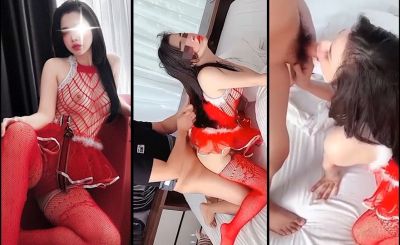 Đi nghỉ dưỡng Đà Lạt cùng em SGBB Hot Girl cosplay tuần lộc bú mút địt tung lồn doggy mạnh bạo